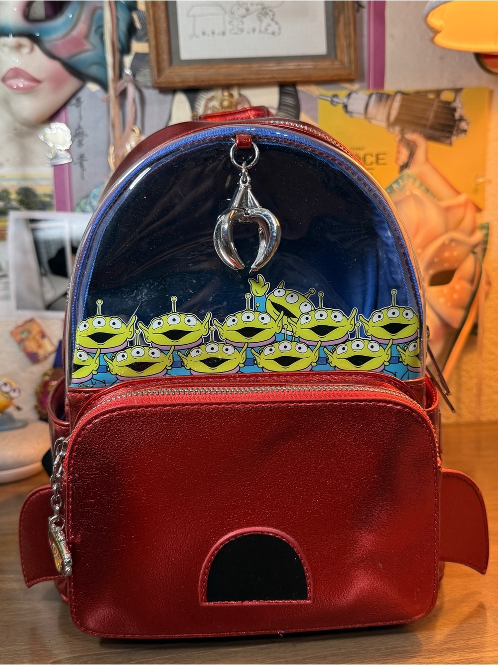 Loungefly Toy Story claw green alien mini backpack